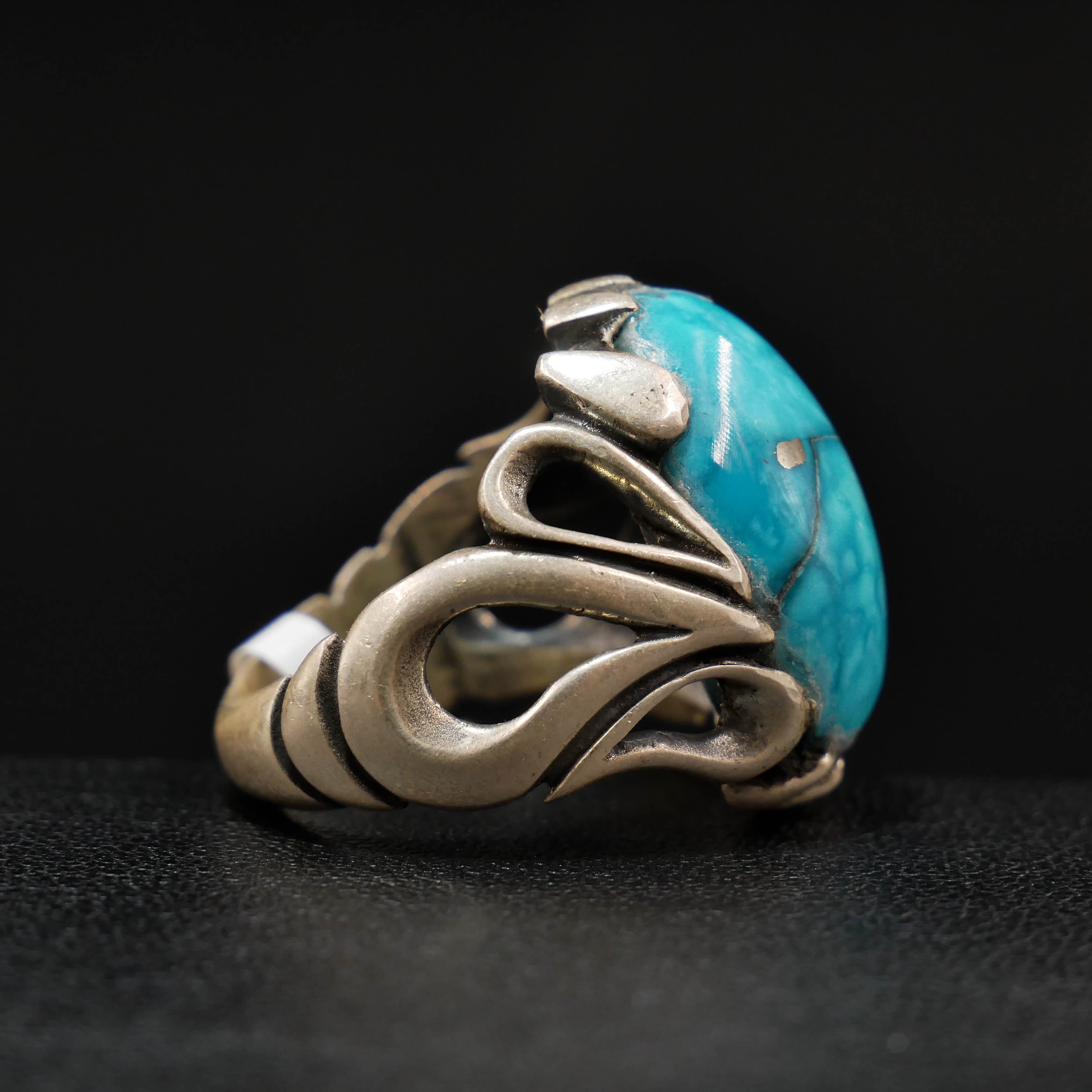 مسباح خاتم فضة فيروز نيشابوري — صورة معرض 3 من 6